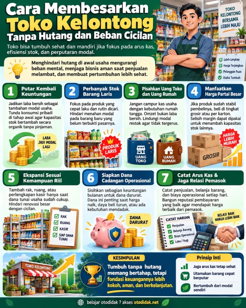 Membesarkan Toko Kelontong Tanpa Hutang